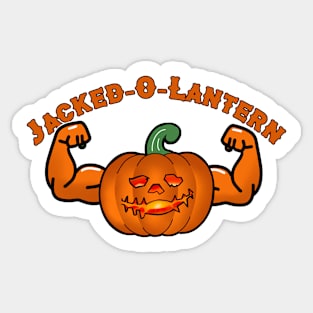 Jack-o'-lantern Halloween Bodybuilder Sticker